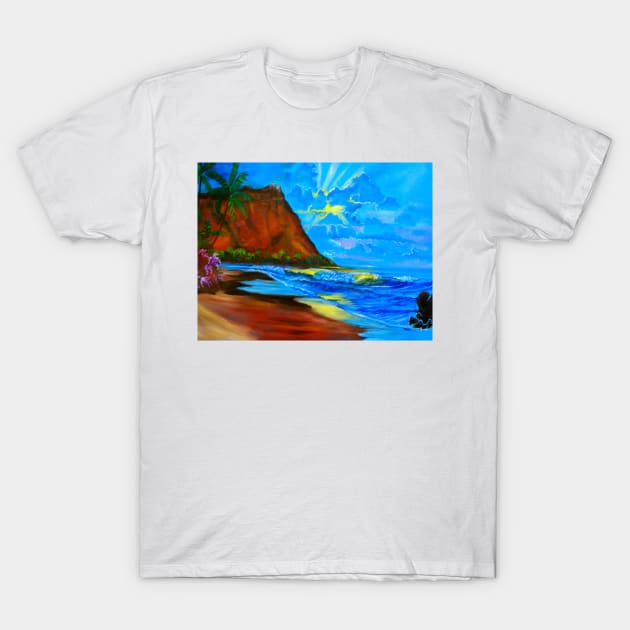 Diamond Head Blue T-Shirt by jennyleeandjim